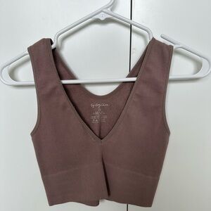 Deep V Knit Tank Top